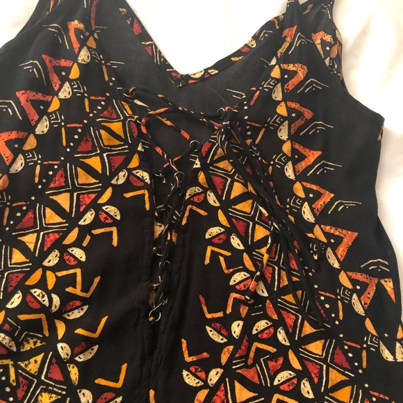 UO silence + noise black tribal lace up tank top! NWOT - Picture 10 of 12